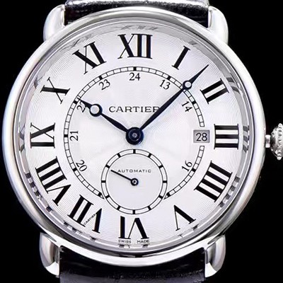 레플리카 [까르띠에] 남성용 롱드 솔로 드 까르띠에 WR007018 화이트 다이얼 오토매틱 무브먼트 CAR0530  