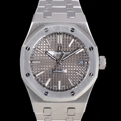 레플리카 [오데마피게] 남성용 하이엔드 37mm로얄오크 15450ST 그레이 와플 다이얼 Cal.3120오토매틱 무브먼트 AUD6514  