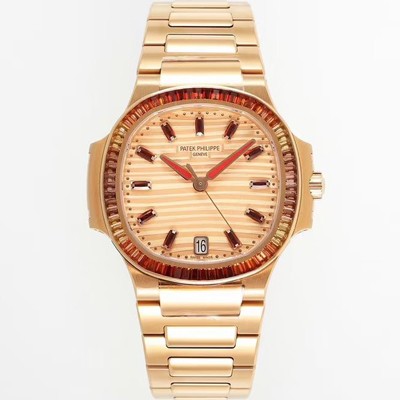 레플리카 [파텍필립] 여성용 노틸러스 7118/1300R-001 스페사르 타이트 18k 로즈골드 오토매틱 Cal.324 S C타입 35.2mm 로즈골드 다이얼 pat2237  