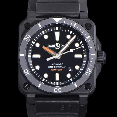 레플리카 [벨엔로즈] 남성용 BR03-92 다이버 오토매틱 ETA2836-2 타입 42mm 우레탄줄 블랙다이얼 bel92784  