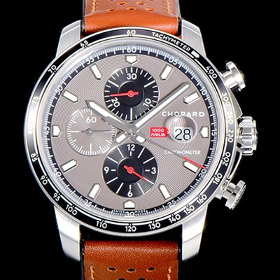레플리카 [쇼파드] 남성용 밀레 밀리아 GTS 크로노그래프 44미리 오토매틱 A7750-2 가죽줄 그레이 다이얼 CHO73581  
