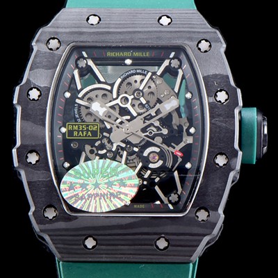 레플리카 [리차드밀레] 남성용 라파엘 나달 RM35-02 100% 포지드 카본 케이스 스켈레톤 다이얼 오토매틱 무브먼트 RIC0220  
