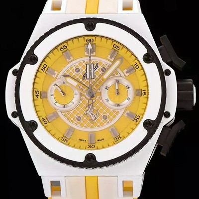 레플리카 [휴블렛] 남성용 빅뱅 페라리 에디션 옐루다이얼 HUB4200  