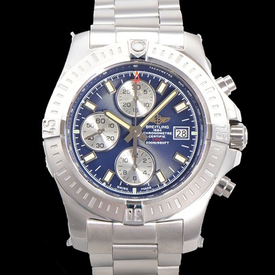 레플리카 [브라이틀링] 남성용 어벤져 크로노그래프 ETA 7750-2 타입 45mm 메탈줄 블루다이얼 bre6844  