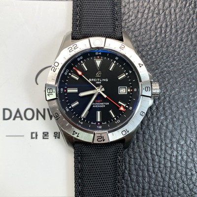 레플리카 [브라이틀링] 남성용 어벤져 지엠티 44mm 나일론줄 오토매틱 2836-2 타입 블랙 다이얼 bre6057  