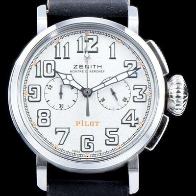 레플리카 [제니스] 남성용 파일럿 헤리티지 타입20 11.2430.4069/21.C773 톤업!!크로노그래프 슬레이트 화이트 그랜드 다이얼 일본 수입산 쿼츠 무브먼트 ZEN4203  