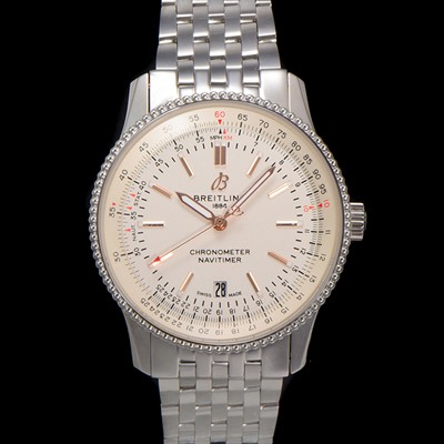 레플리카 [브라이틀링] 남성용 네비타이머 A17326211G1A1 크로노그래프 오토매틱 2824 타입 41mm 메탈줄 화이트 다이얼 bre6031  