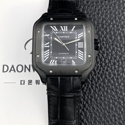 레플리카 [까르띠에] 남성용 산토스 드 까르띠에 워치 WSSA0039 라지 39.8mm 오토매틱 9015 무브먼트 블랙 다이얼 car69394  