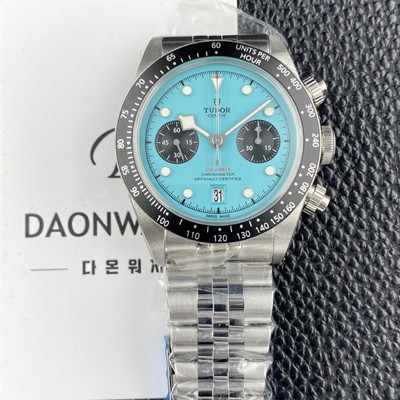 레플리카 [튜더] 남성용 헤리티지 블랙베이 M79360N 크로노그래프 팬더 41mm 오토매틱 7750무브먼트 플라밍고 블루 다이얼 tud5139  