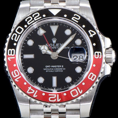 레플리카 [로렉스] 남성용 최신 업그레이드 버전!!지엠티 마스터II 126710BLRO-0001 듀얼 타임 블랙/레드 투톤 24시간 회전 베젤 블랙 다이얼 5선 쥬빌리 브레이슬릿 오토매틱 무브먼트 ROL0035  