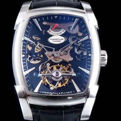 레플리카 [파르미지아니] 남성용 칼파 신형 그랜드 투어빌론 시리즈 블랙 스켈레톤 다이얼 아시안 투어빌론 탑재 PAR4224  