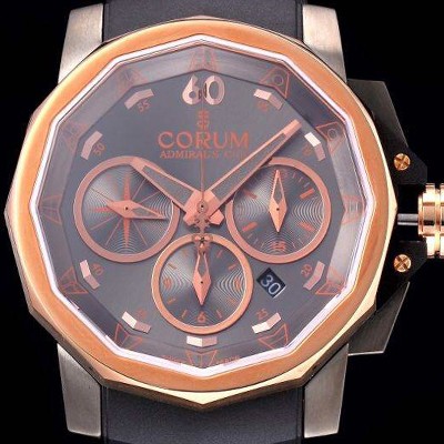 레플리카 [코럼] 남성용 어드미럴컵 첼린져 44 스핏 세컨즈 그레이다이얼 COR020  