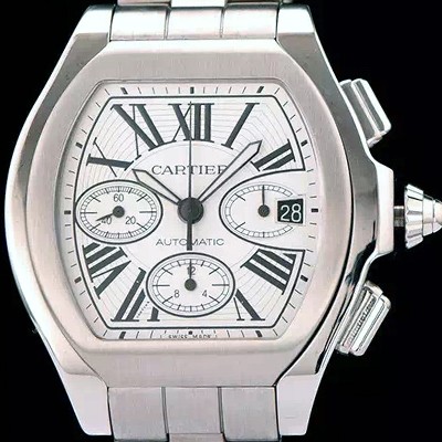 레플리카 [까르띠에] 남성용 로드스터 크로노그래프 화이트다이얼 CAR0301  