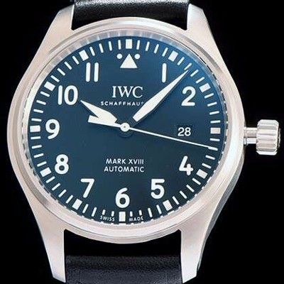 레플리카 [아이더블유씨] 남성용 파일럿 마크 18 블랙 다이얼 오토매틱 무브먼트 IWC0253  