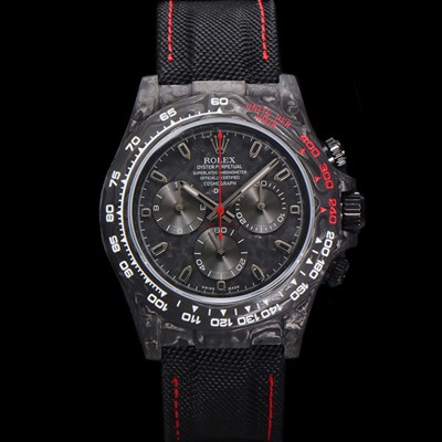 레플리카 [로렉스]남성용 데이토나 DIW 포지드카본 커스텀 40미리 크로노그래프 오토매틱 Cal.4130 무브먼트 블랙 다이얼 ROL48745  