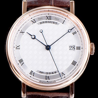 레플리카 [브레게] 남성용 클래식 No.3944 최신버전 업그레이드형 5177BR/15/9V6 18K 로즈 골드 실버 텍스쳐드 다이얼 오토매틱 무브먼트 BRG0445  