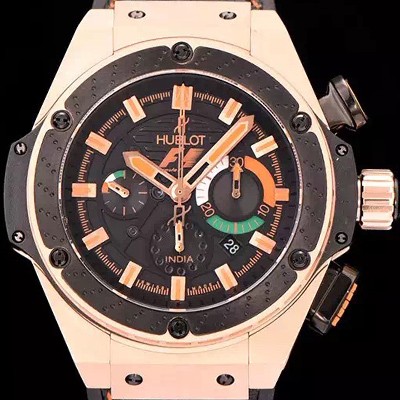 레플리카 [휴블렛] 남성용 빅뱅 킹파워 F1 48mm 버전 블랙 다이얼 오토매틱 무브먼트 HUB0450  