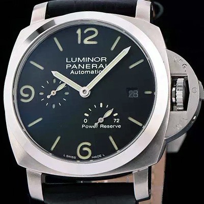 레플리카 [파네라이] 남성용 루미너 플라이배크 블랙 다이얼 PAN0451  