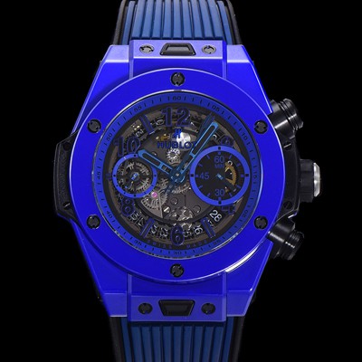 레플리카 [휴블렛] 남성용 위블러 빅뱅 유니코 블루매직 45mm  오토매틱 HUB1241타입 무브먼트 세라믹 우레탄줄 스켈래톤 블루다이얼  hub1995  