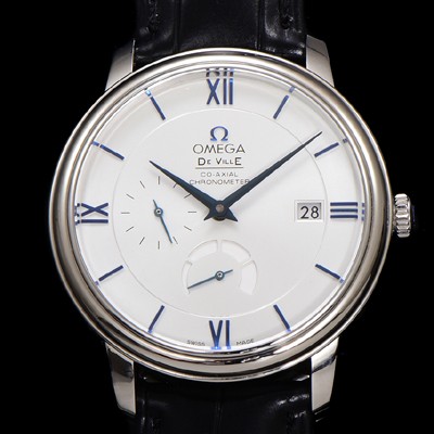 레플리카 [오메가] 남성용 드빌 424.53.40.21.04.001 프레스티지 코-액시얼 39.5mm 오토매틱 Cal.2627 타입 화이트 다이얼 omg0173  