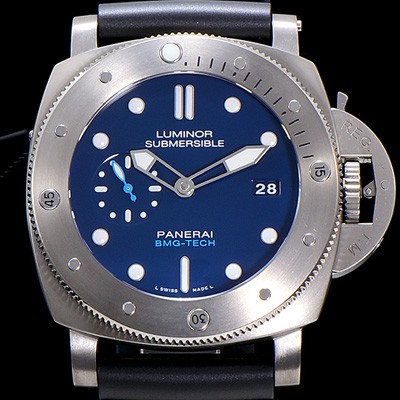 레플리카 [파네라이]남성용 루미노르 섭머져블 PAM00692 MG-TECH 47mm 티타늄 다이버 워치!! 오토매틱 무브먼트 블루다이얼 PAN58441  