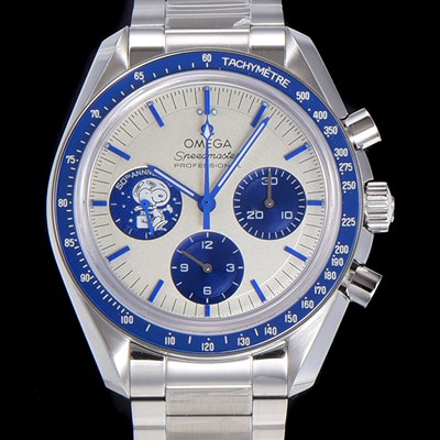 레플리카 [오메가] 남성용 스피더마스터 기념시리즈 실버 스누피 어워드 수동기계식 42mm 메탈줄 화이트다이얼   omg93814  