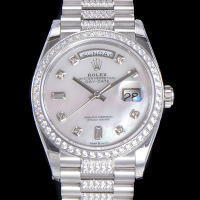 레플리카 [로렉스] 남성용 데이데이트 오토매틱 Cal.3235타입 36mm 다이아베젤부착 메탈줄 자게다이얼 rol05291  