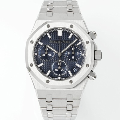 레플리카 [오데마피게] 남성용 로얄오크 26240ST.OO.1320ST.05 크로노그래프 41mm 오토매틱 Cal.4401 무브먼트 블루 와플 다이얼 aud6552  
