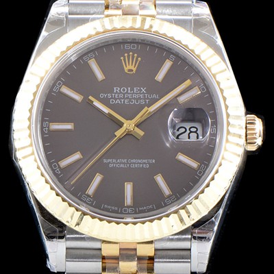 레플리카 [로렉스] 남성용 최고급형!!데이져스트II 126333 GM사 추가업데이트!! 18K 옐로골드 투톤 콤비 그레이 다이얼 브레이슬릿 스위스 ETA 2836-2 오토매틱 무브먼트 ROL0352  