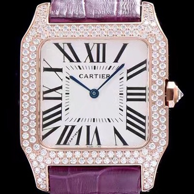 레플리카 [까르띠에] 남성용 산토스 시리즈 화이트 다이얼 쿼츠 무브먼트 CAR0008  