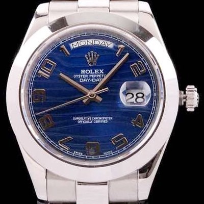 레플리카 [로렉스] 남성용 데이데이트 2 블루 웨이브 다이얼/ 아라비안 인덱스 ROL4235  