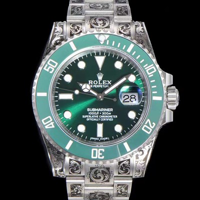 레플리카 [로렉스] 남성용 서브마리너 오토매틱 Cal.3135 타입 40mm 904L메탈+무늬 그린다이얼 rol1923  