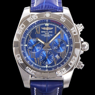 레플리카 [브라이틀링] 남성용 윈드라이더 크로노맷 오토매틱 ETA-7750 기계식 44mm 가죽줄 블루다이얼 bre9123  