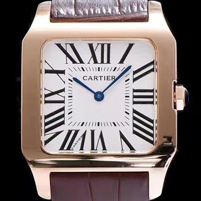 레플리카 [까르띠에] 남성용 산토스 시리즈 화이트 다이얼 쿼츠 무브먼트 CAR0050  