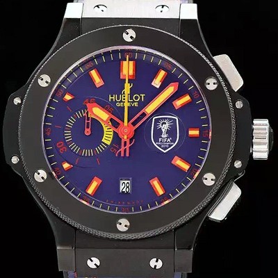 레플리카 [휴블렛] 남성용 빅뱅 2010 남아공월드컵 FIFA 버전 오토매틱 블랙다이얼 HUB4211  
