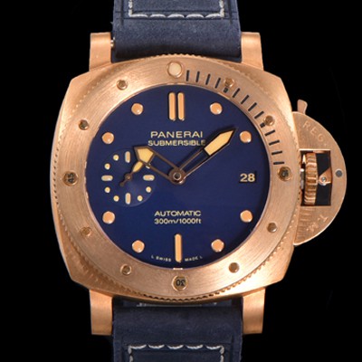 레플리카 [파네라이] 남성용 서브미시블 PAM01074 브론즈 블루 다이얼 PAN0416  