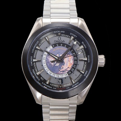 레플리카 [오메가] 남성용 씨마스터 220.92.43.22.99.001 아쿠아테라 150M GMT 월드타이머 43미리 오토매틱 Cal. 8938 타입 메탈줄 그레이 다이얼 omg20242  
