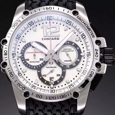 레플리카 [쇼파드] 남성용 클랙식 레이싱 화이트 다이얼 HAP4223  