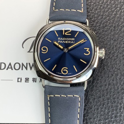 레플리카 [파네라이] 남성용 라디오미르 PAM01383 오피치네 3데이즈 45mm 오토매틱 Cal.P.6000타입 블루 다이얼 pan5243  