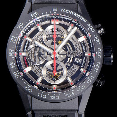 레플리카 [태그호이어]남성용 신상품출시!! 까레라 칼리버 크로노그래프 오토매틱 43mm 블랙다이얼 TAG36799  