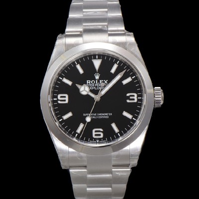 레플리카 [로렉스] 남성용 New 신형 익스플로러 m214270-0003 오이스터 스틸 39mm 오토매틱 Cal.3230 무브먼트 블랙 다이얼 rol5387  