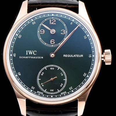 레플리카 [아이더블유씨] 남성용 포르투기즈 IW544402모델 18k 로즈골드 그린 다이얼 IWC0101  
