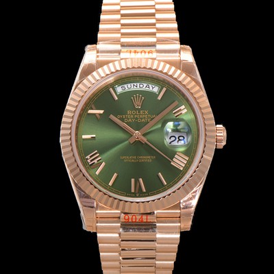 레플리카 [로렉스] 남성용 New 데이데이트 m228235-0025 무게187g 18K 로즈골드 40mm 오토매틱 Cal.2836-2 타입 올리브 로마 다이얼 rol5400  
