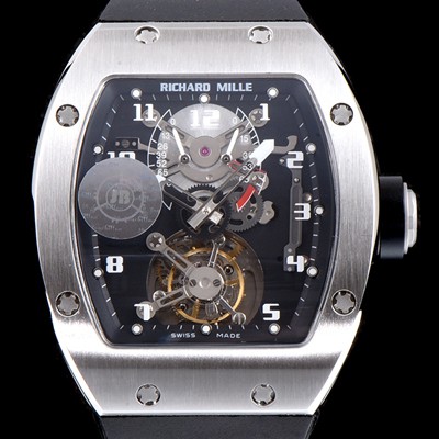 레플리카 [리차드밀레] 남성용 RM001 새틴 폴리쉬드 스켈레톤 다이얼 아시안 투어빌론 탑재 무브먼트 RIC0421  