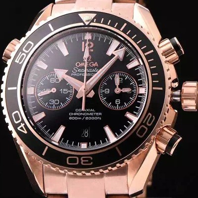 레플리카 [오메가] 남성용 씨마스터 ETA-7750 오토매틱 무브먼트 블랙 다이얼 OMG0021  