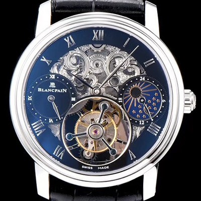 레플리카 [블랑팡] 남성용 VIP타입 리얼 뚜르비용 블랙 다이얼 투어빌론 무브먼트 BLA4210  