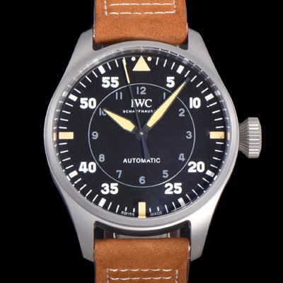 레플리카 [아이더블유씨] 남성용 빅 파일럿 워치 IW329701 티타늄 43mm 오토매틱 9015 타입 가죽줄 블랙다이얼 iwc39268  