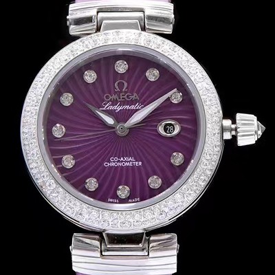 레플리카 [오메가] 여성용 드빌 퍼플 다이얼 오토매틱 무브먼트 OMG0300  