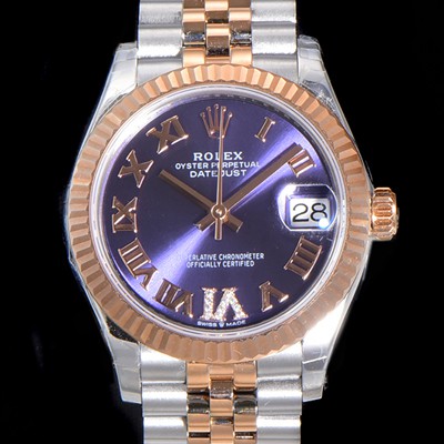 레플리카 [로렉스] 여성용 2021신상 데이져스트 오토매틱 ETA2824-2688 31mm 18K로즈골드 메탈줄 블루 다이얼 rol21957  