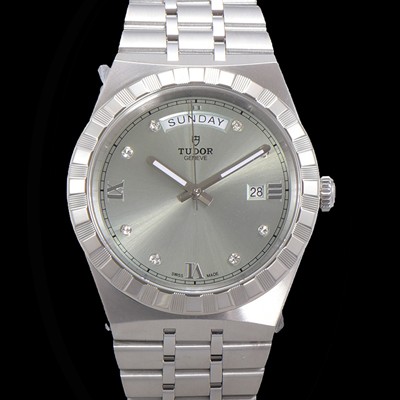 레플리카 [튜더] 남성용 로얄 워치 오토매틱 스위스 ETA2836-2 타입 41mm 메탈줄 실버다이얼 tud1592  